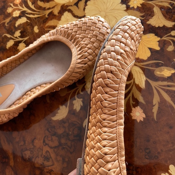 BLOCH ballet chic peach woven leather flats sz5.5 sz36 - Picture 7 of 7